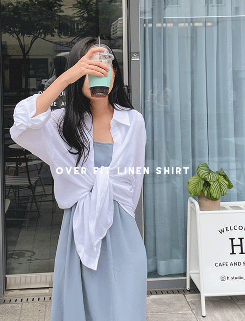 코비 오버핏 린넨셔츠-3color,담백하고 은은한 컬러감-린넨소재로 여름내내 쾌적하게~-빅사이즈분들도 편하게 즐기는 오버핏