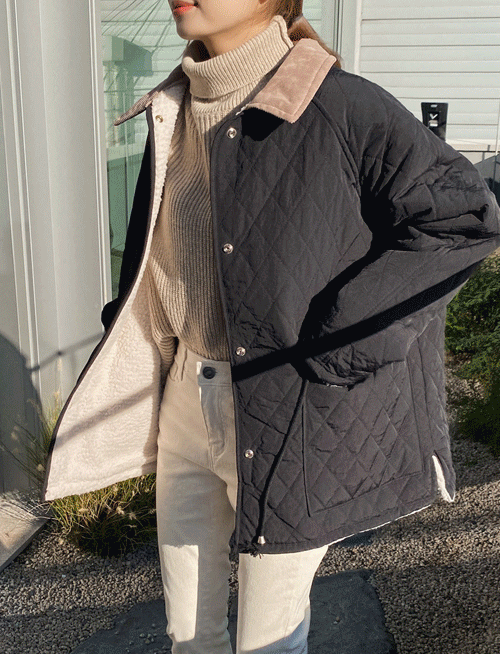 슈핀 퀼팅 양털자켓-2color,양털안감으로 포근함UP-골덴과 퀼팅으로 따스함을 더한 자켓