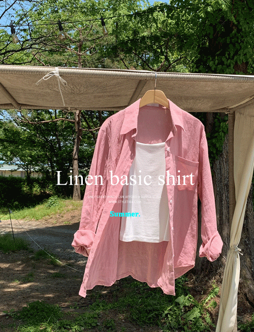 포켓 루즈 린넨셔츠-8color, 여름내내 시원하게-린넨55% 면45%-[기획], 고퀄 베이직 린넨남방
